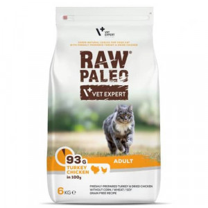 RAW PALEO CAT TURKEY CHICKEN sausā kaķu barība Tītars, vista 6kg